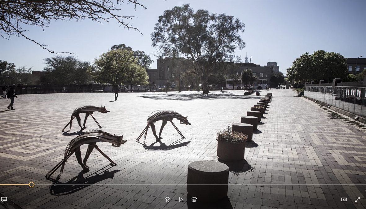 2018 Hyenas walking Intercontinental Watershed, Origins Museum, Johannesburg