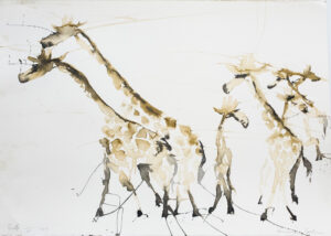 Giraffe necking VIII
