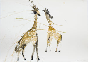 Giraffe necking IX
